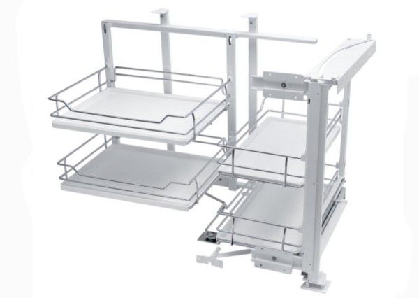 Kosz Corner Front EVO 900 chrom lewy ( Magic linia Maxima)