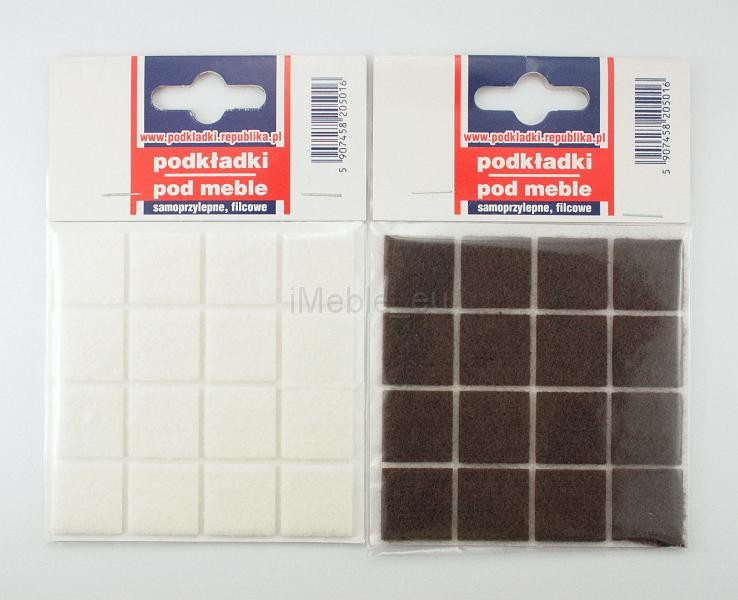 Podkładka pod meble, fotel, krzesło, stół 21x21mm BRĄZOWA