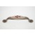 Uchwyt meblowy porcelanowy UP19-11-MLK-2 porcelana + stare srebro, rozstaw 96mm, Gamet